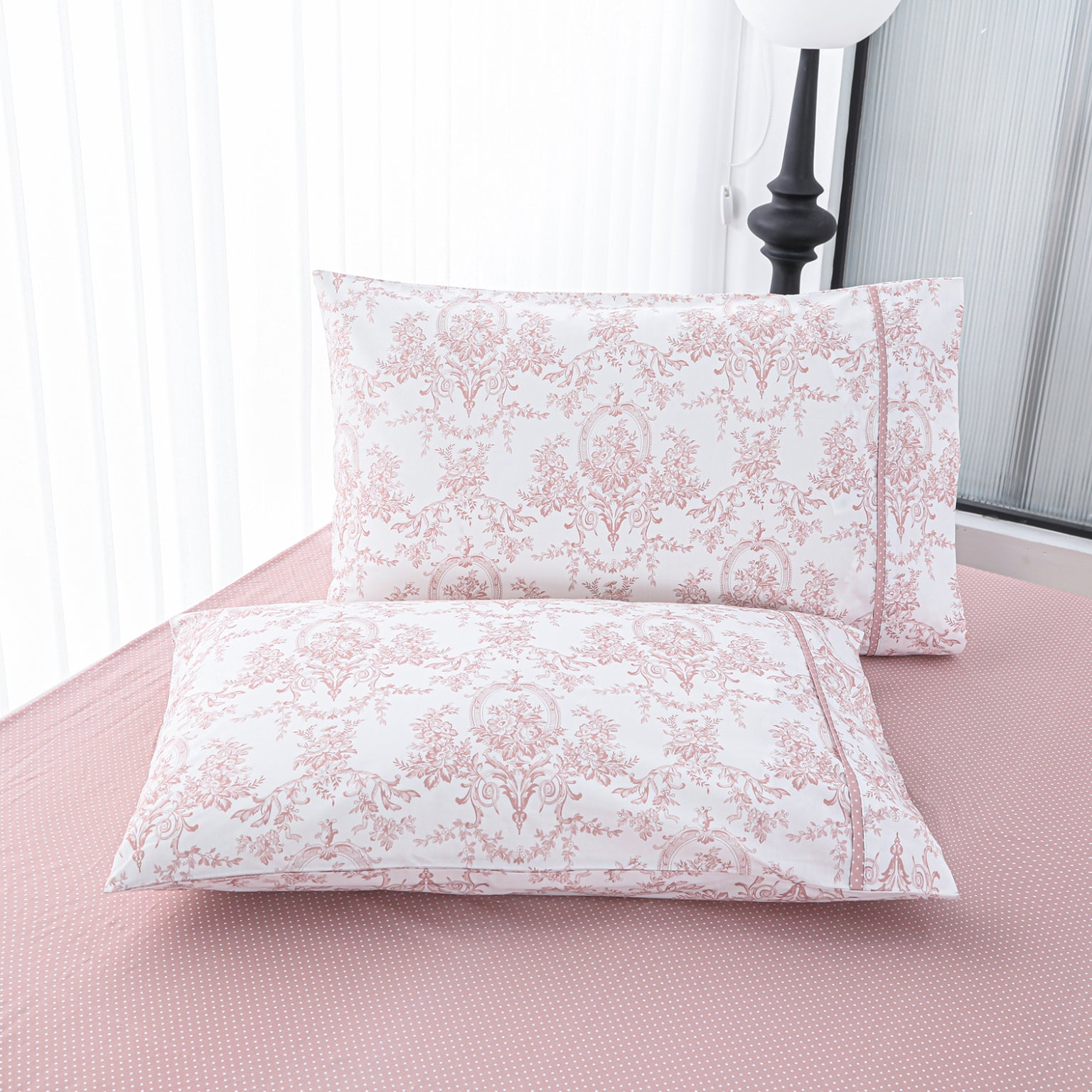 Chantal (Pink) (ΣΕΤ ΣΕΝΤΟΝΙΑ Υ/Δ 245×270+2 ΜΑΞ/ΘΗΚΕΣ 52×75) 210TC