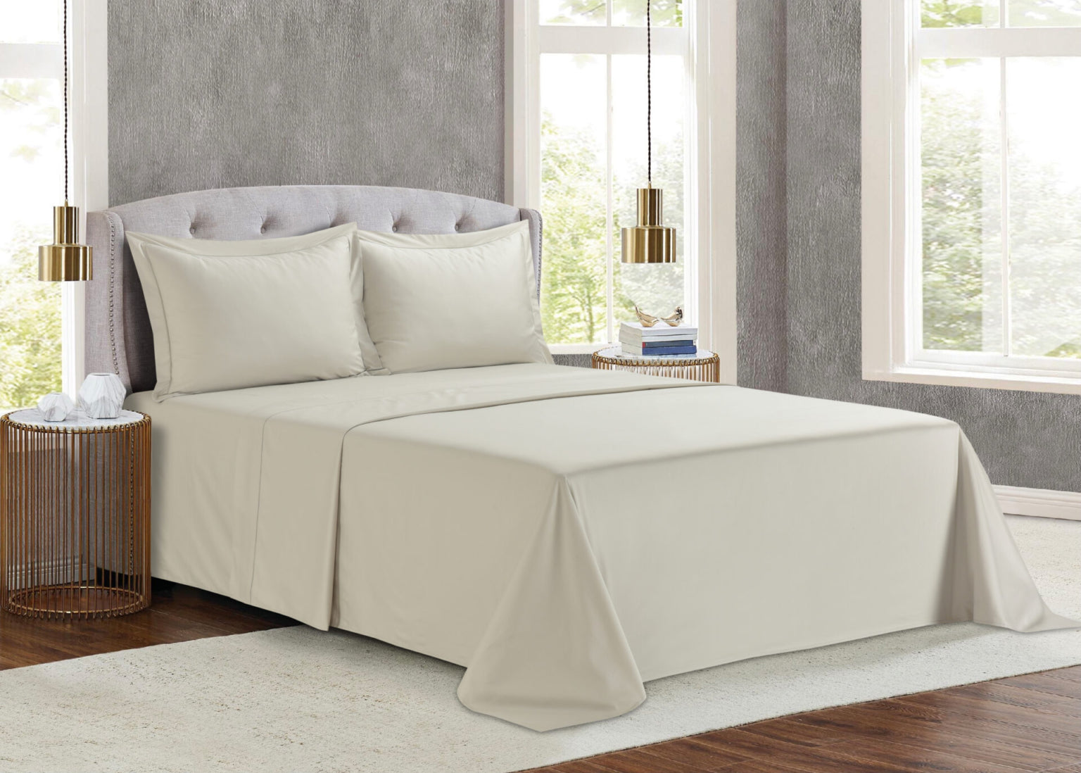 Monaco (Taupe) (ΣΕΤ ΣΕΝΤΟΝΙΑ Υ/Δ 245×270+2 ΜΑΞ/ΘΗΚΕΣ 52×75) 300TC