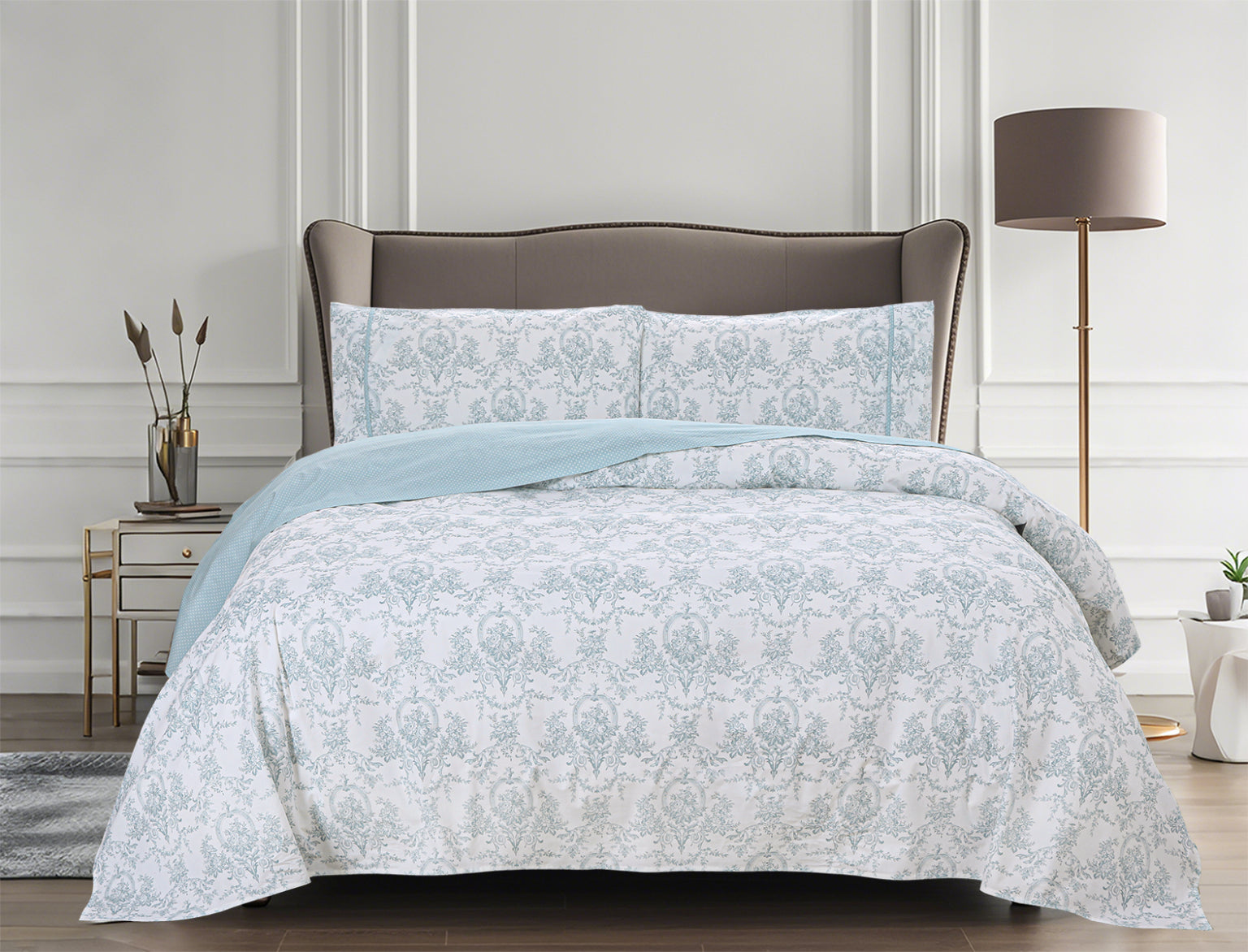 Chantal (Aqua) (ΣΕΤ ΣΕΝΤΟΝΙΑ Υ/Δ 245×270+2 ΜΑΞ/ΘΗΚΕΣ 52×75) 210TC