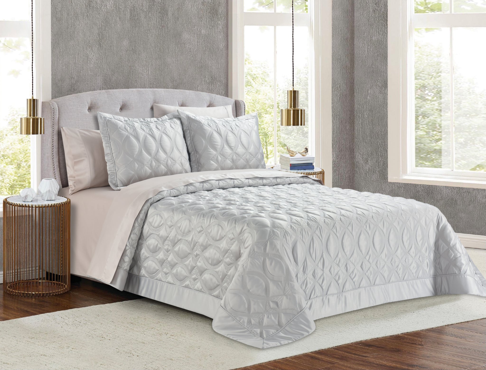 Liolios | Monte Carlo (Βeige) Bedspread 250×240 + Mαξ/θήκες 50×70/2τεμ