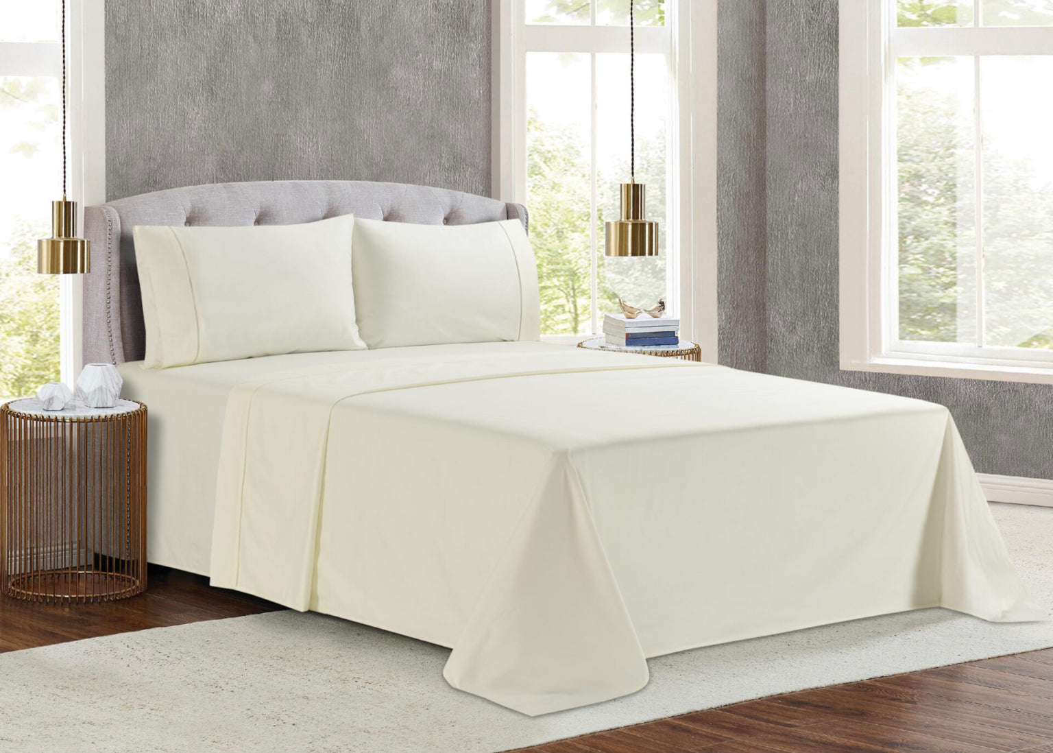 Venice (Ivory) (ΣΕΤ ΣΕΝΤΟΝΙΑ Υ/Δ 245×270+2 ΜΑΞ/ΘΗΚΕΣ 52×75) 300TC