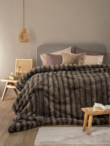 Palamaiki | Κουβερτοπάπλωμα Υπέρδιπλο 220x240 JUNO TAUPE