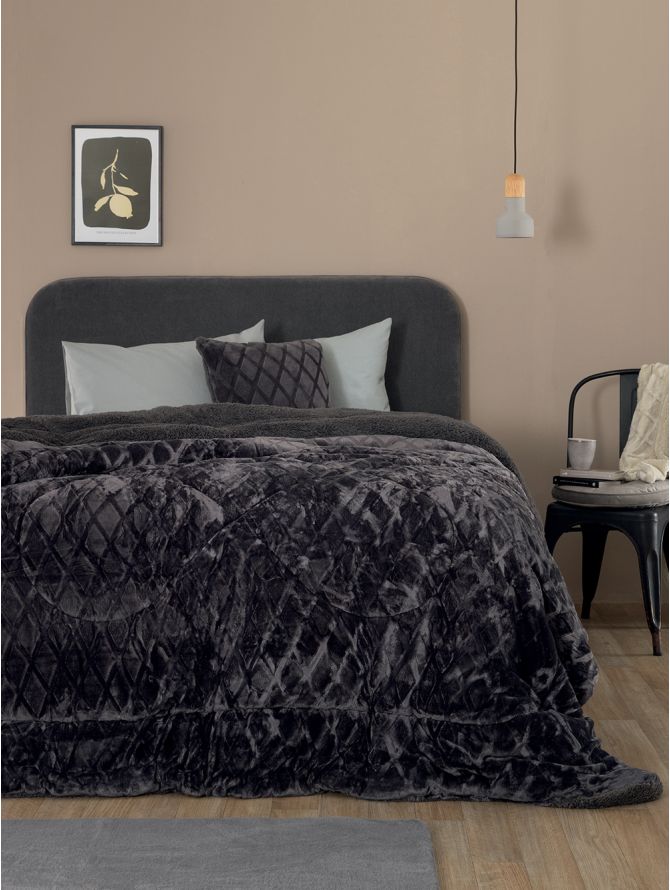 Palamaiki |Κουβερτοπάπλωμα Υπέρδιπλο 220x240 NADINE/5 COAL