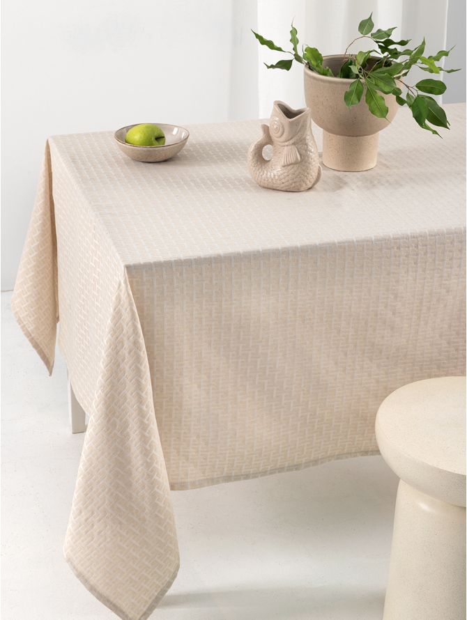 Τραπεζομάντηλο Αλεκιαστο Formal Dinner 175x320 MILLY BEIGE