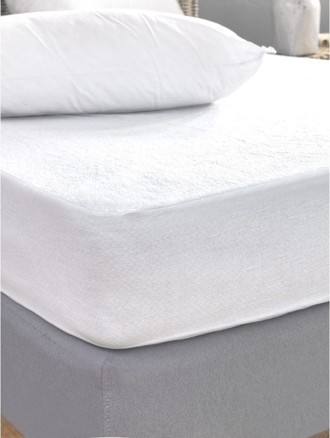 Κάλυμμα King size White Comfort 180x200+35 TERRY WATERPROOF