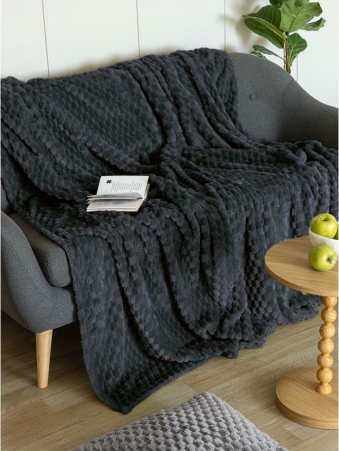 Κουβέρτα Fleece 160x220 ASTER COAL
