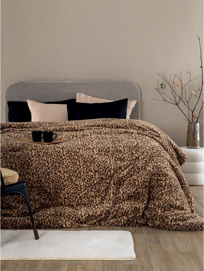 Κουβερτοπάπλωμα Υπέρδιπλο 220x240 DEVA BEIGE