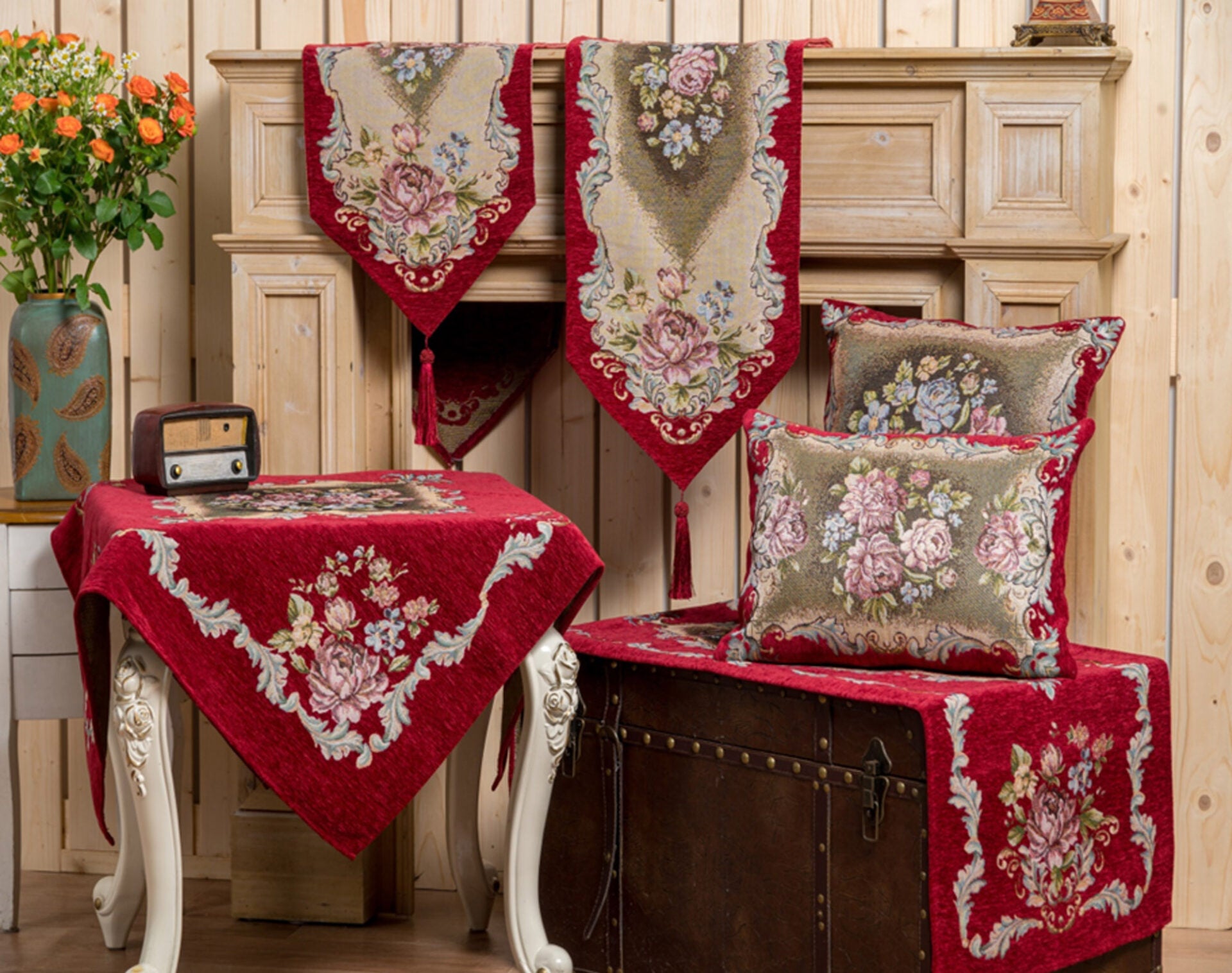 Liolios | Στόφα DAMASCO Burgundy