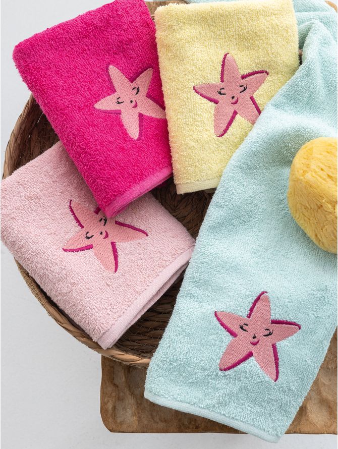 Palamaiki | Σετ 4 Πετσετάκια Μπανιου Kids Bath STARFISH