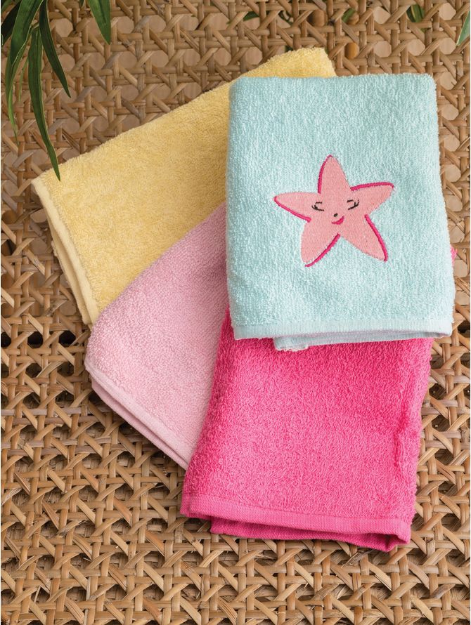 Palamaiki | Σετ 4 Πετσετάκια Μπανιου Kids Bath STARFISH